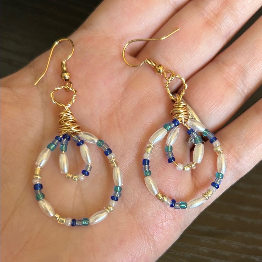 Hand Made Blue Seashell Set - Picture 3 of 5